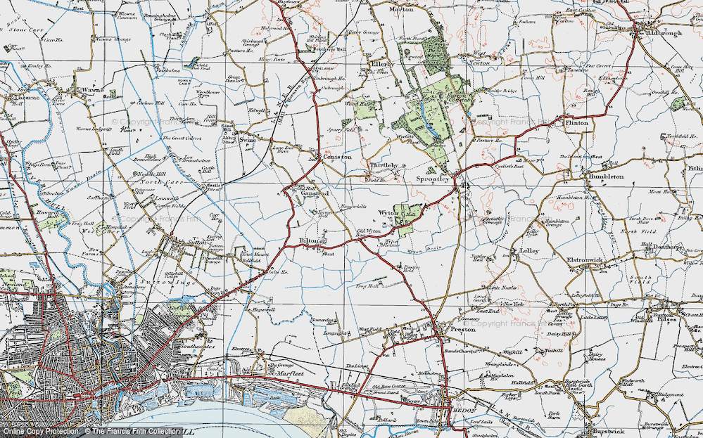 Old Map of Bilton, 1924 in 1924