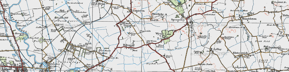 Old map of Bilton in 1924