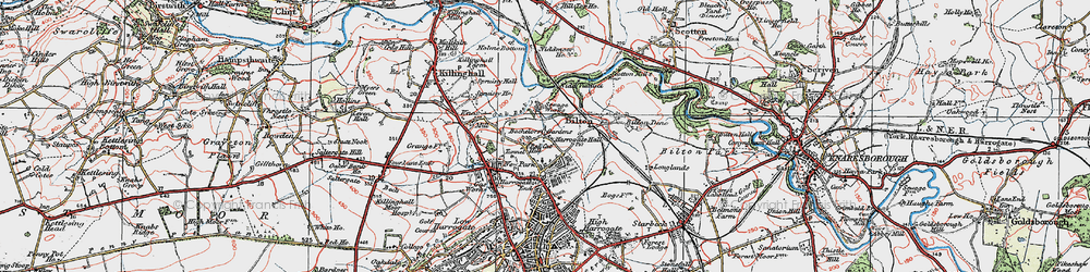Old map of Bilton in 1925