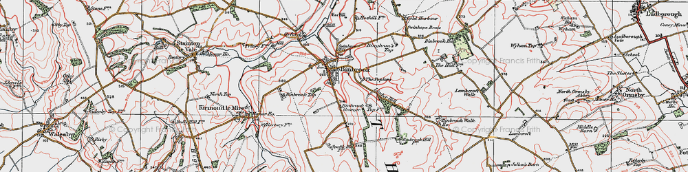 Old map of Binbrook in 1923
