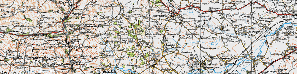 Old map of Bindon in 1919