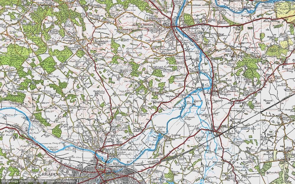 Old Map of Binfield Heath, 1919 in 1919