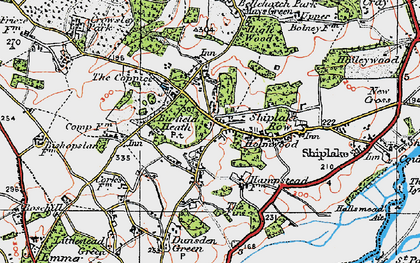 Old map of Binfield Heath in 1919