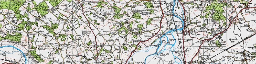 Old map of Binfield Heath in 1919
