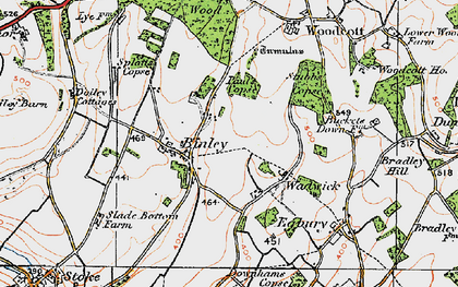 Old map of Binley in 1919