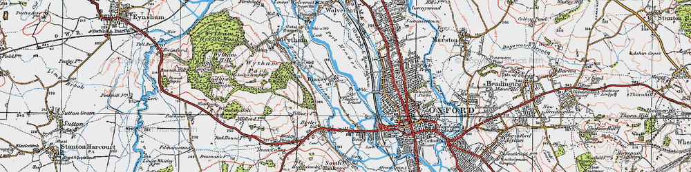 Old map of Binsey in 1919