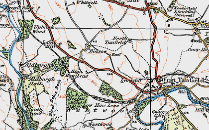 Old map of Black Robin Beck in 1925