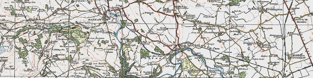 Old map of Black Robin Beck in 1925