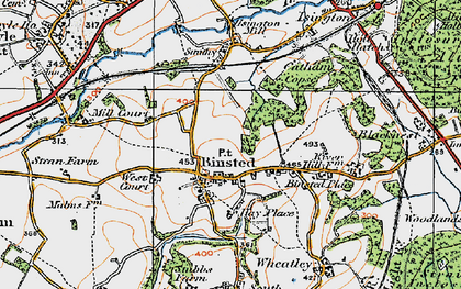 Old map of Binstead in 1919