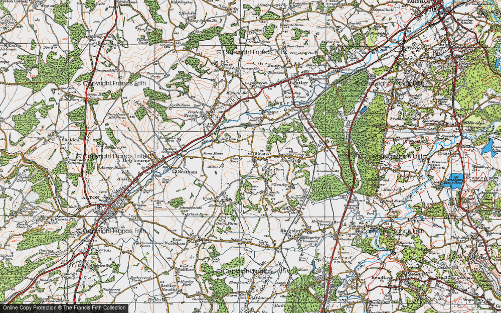 Old Map of Binsted, 1919 in 1919