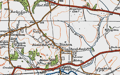 Old map of Binton in 1919