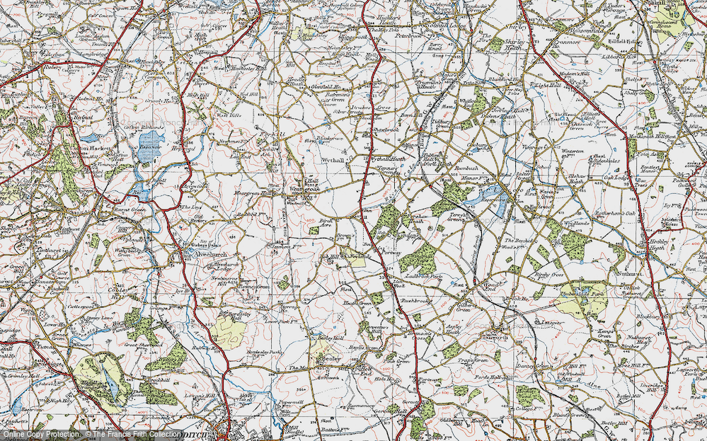 Old Map of Birch Acre, 1919 in 1919