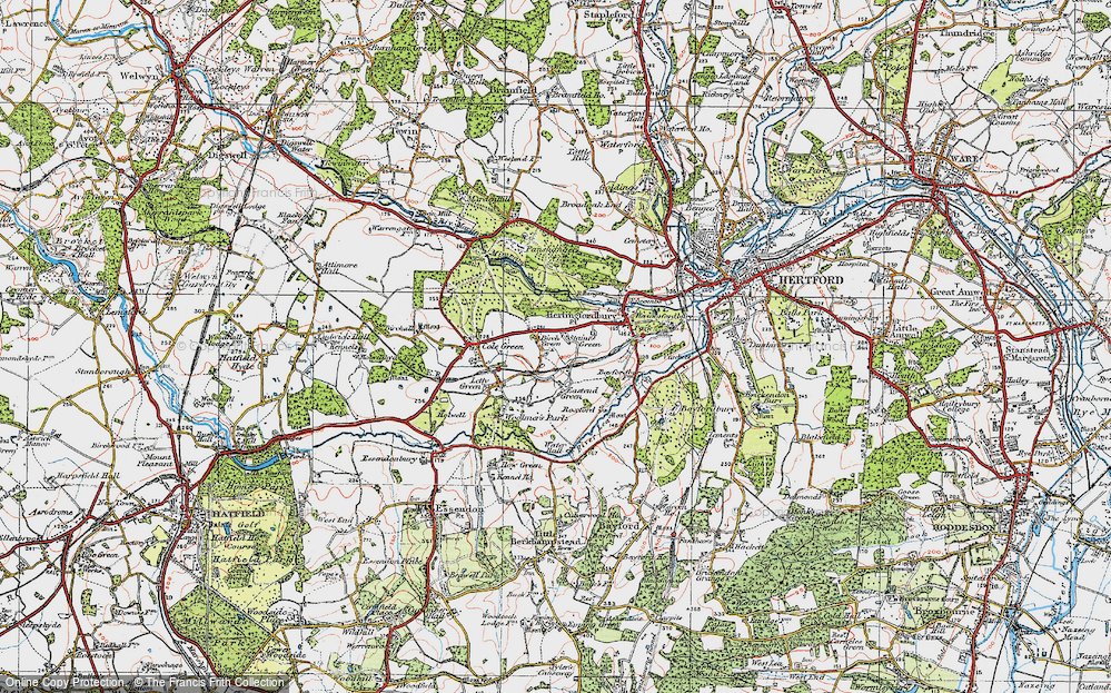 Old Map of Birch Green, 1919 in 1919