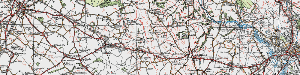 Old map of Birch Green in 1923