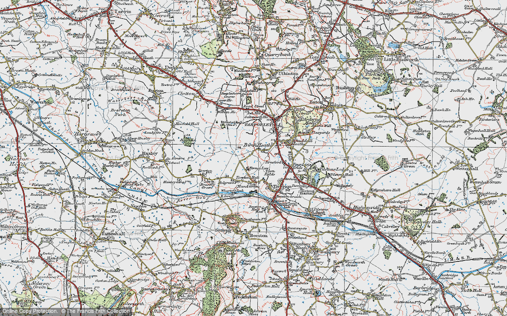 Old Map of Birch Heath, 1923 in 1923