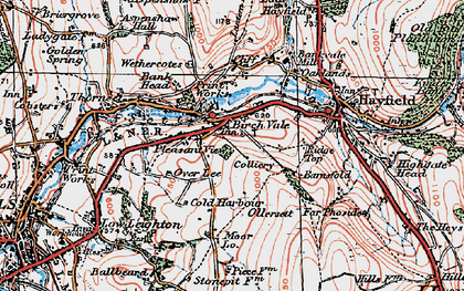Old map of Birch Vale in 1923