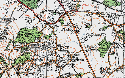 Old map of Brainge in 1920