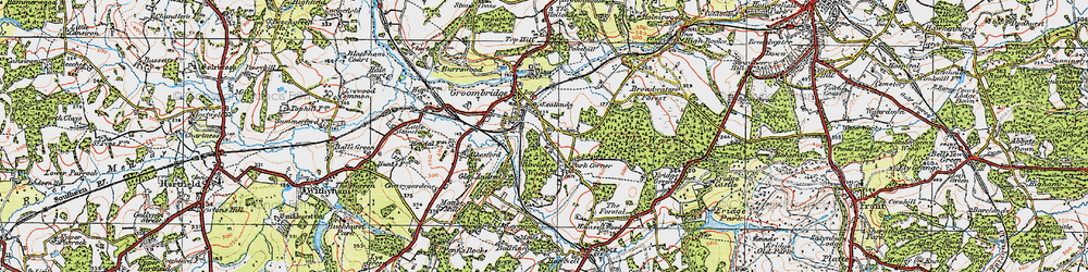 Old map of Birchden in 1920