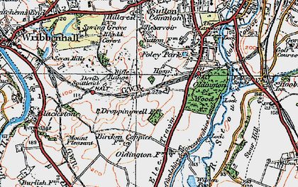 Old map of Birchen Coppice in 1921