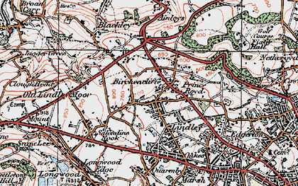 Old map of Birchencliffe in 1925