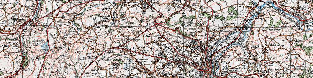 Old map of Birchencliffe in 1925