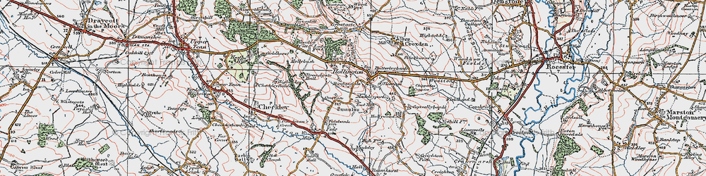 Old map of Birchendale in 1921