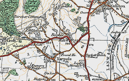 Old map of Bircher in 1920
