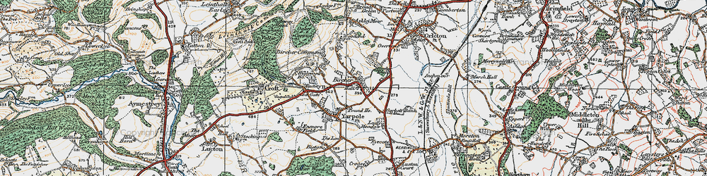 Old map of Bircher in 1920