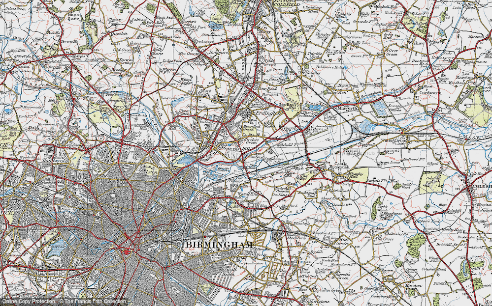 Old Map of Birches Green, 1921 in 1921