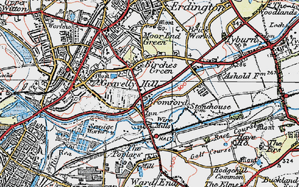 Old map of Birches Green in 1921