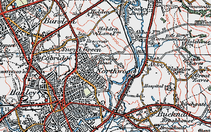 Old map of Birches Head in 1921