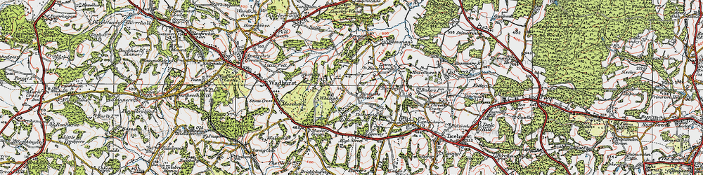 Old map of Birchett's Green in 1920