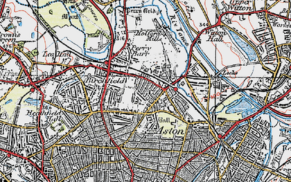 Old map of Birchfield in 1921