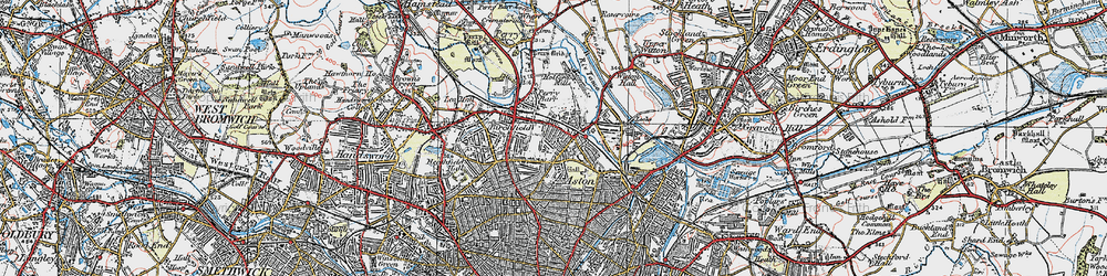 Old map of Birchfield in 1921