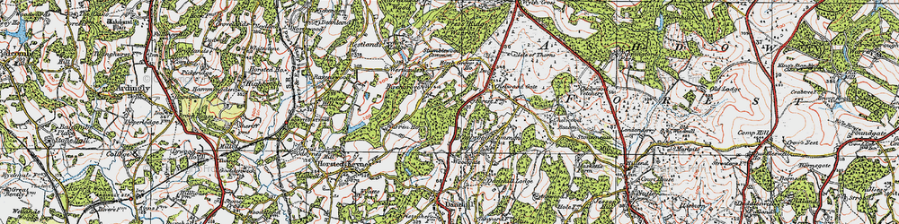 Old map of Birch Grove Ho in 1920