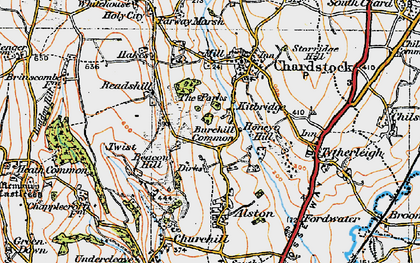 Old map of Birchill in 1919