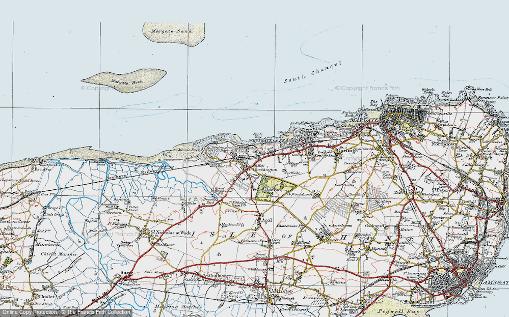 Old Map of Birchington, 1920 in 1920