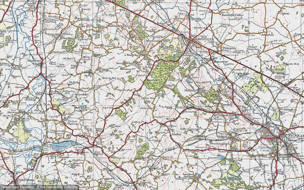 Old Map of Birchley Heath, 1921 in 1921