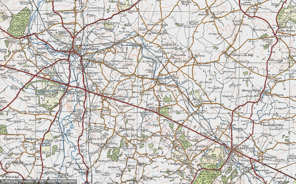 Old Map of Birchmoor, 1921 in 1921