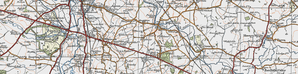 Old map of Birchmoor in 1921