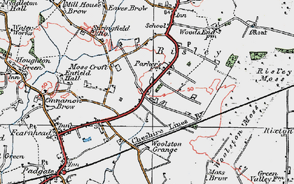 Old map of Birchwood in 1923