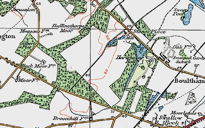 Old map of Birchwood in 1923