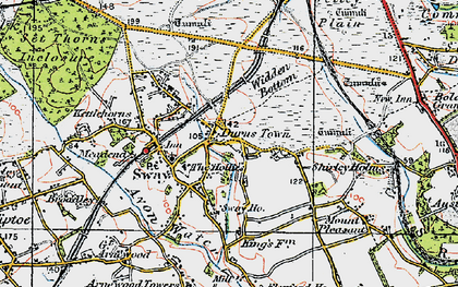 Old map of Widden Bottom in 1919