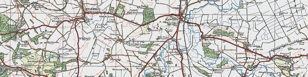 Old map of Bircotes in 1923
