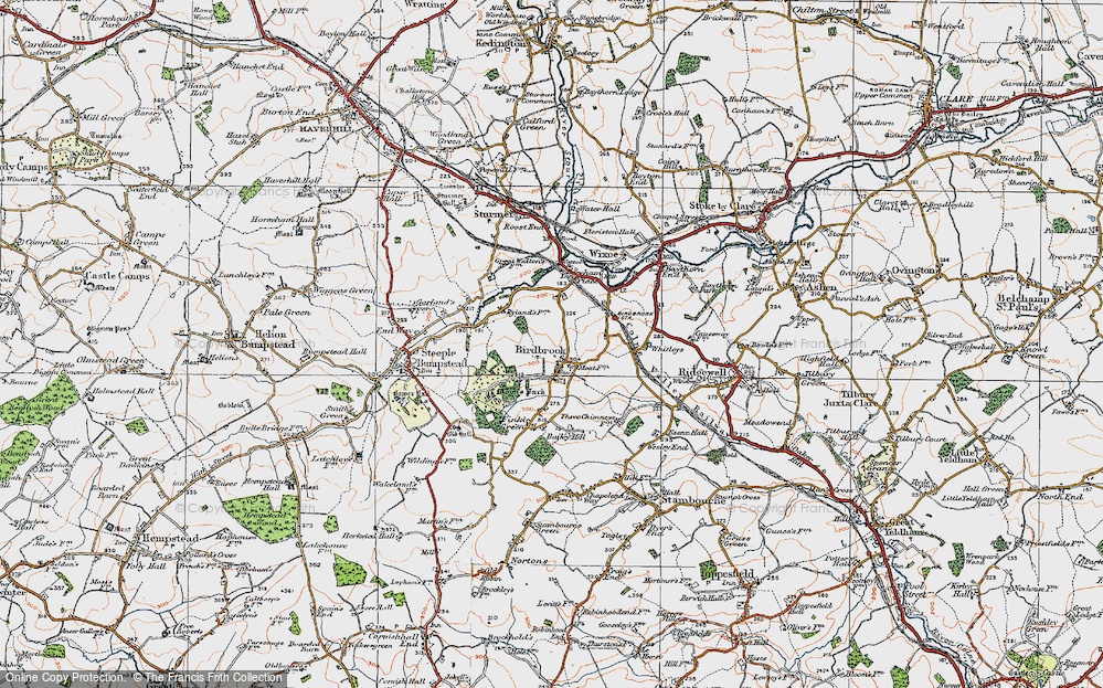 Old Map of Birdbrook, 1920 in 1920