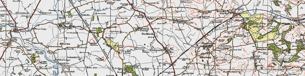 Old map of Birdforth in 1925