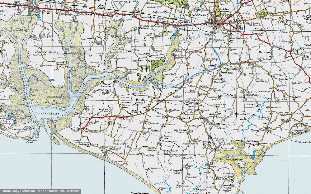 Old Map of Birdham, 1919 in 1919