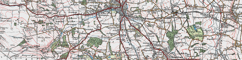 Old map of Birdholme in 1923