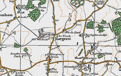 Old map of Birds End in 1921