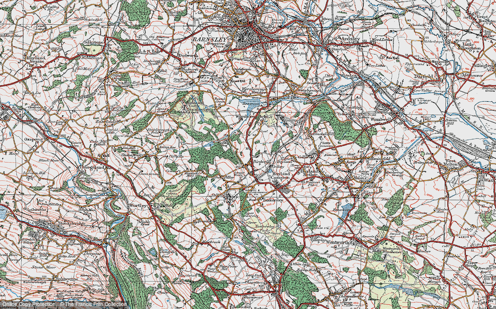 Old Map of Birdwell, 1924 in 1924
